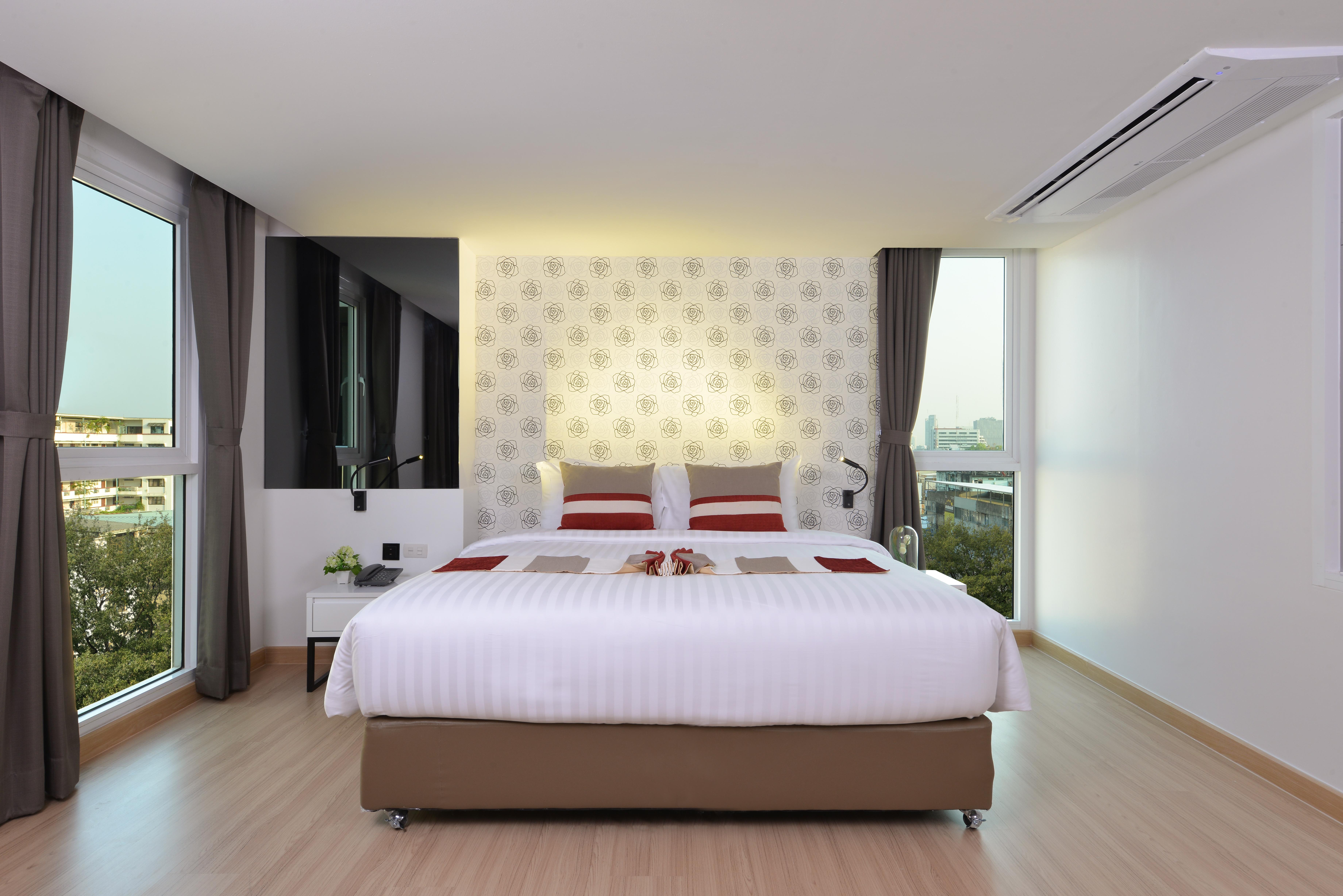 曼谷德特尔酒店 外观 照片 A bedroom